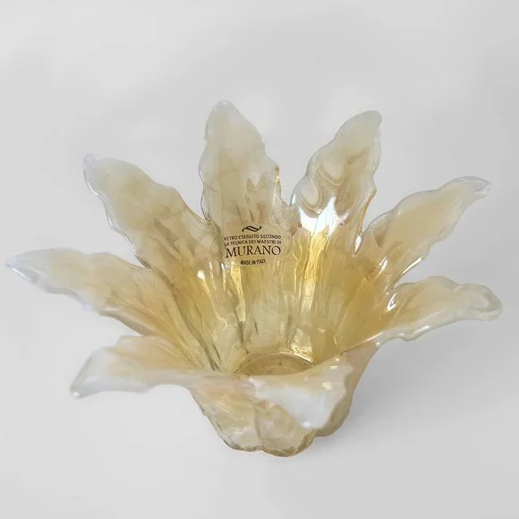 Lavorazione Murano Art Glass, Honey and white Color - Picture 9 of 14